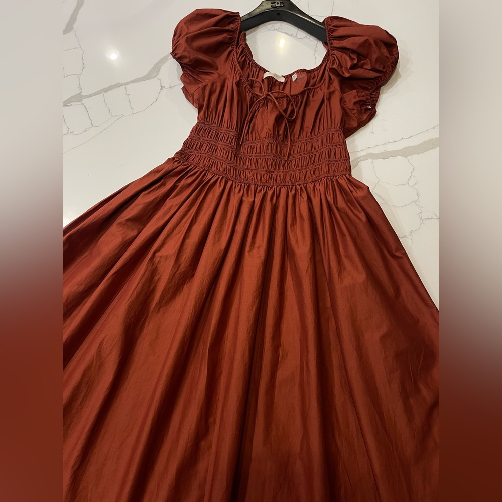 NEW DÔEN Quinn Dress In Amberwood Size Large - Picture 4 of 16